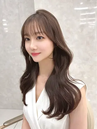 ロング 韓国顔まわり/前髪 /レイヤー/いつきのヘアスタイル