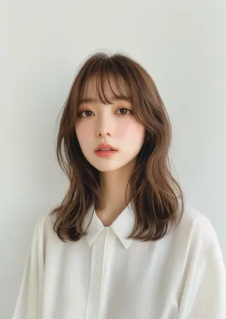 ミディアム 透明感カラー ふうか　渋谷のヘアスタイル