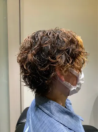 ショート パーマ メンズ メンズ/ケアパーマ /hayashiのヘアスタイル