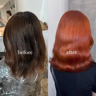 セミロング カラー 💫miyu💫デザ インカラー/アレンジのヘアスタイル