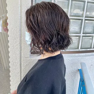 ミディアム パーマ YUKO/ 似合わせ韓国風パーマのヘアスタイル