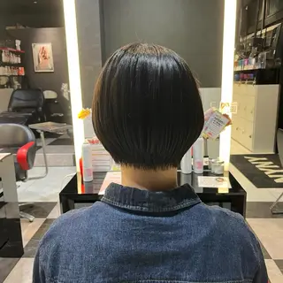 ショート ボブパーマ/レイヤー カット/KINAMIのヘアスタイル