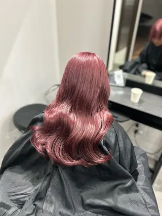 セミロング カラー ヘアアレンジ 💗うる艶モテ髪 💗髪質改善✨🫧のヘアスタイル