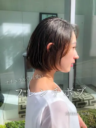 ショート カラー 顔周りレイヤー/ボブ 銀座✨中野まさひろのヘアスタイル