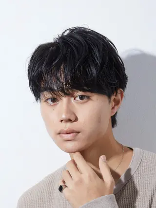 ミディアム パーマ メンズ 🔥メンズ超特化🔥 青木海斗のヘアスタイル