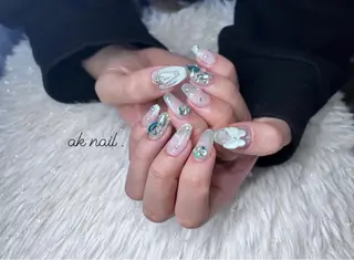 セミロング ネイル ak nail .のネイルデザイン