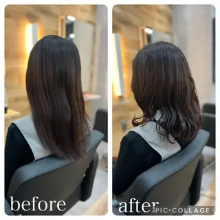 セミロング Aguhair milo森山知幸のヘアスタイル