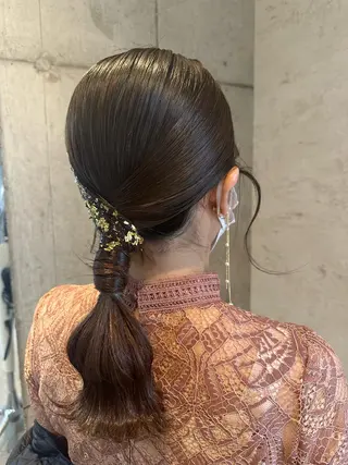 ロング ヘアアレンジ 女性に人気♪ はやしほのかのヘアスタイル