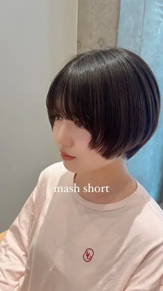 ショート 透明感カラー/顔周り カット🎀ヒラバルのヘアスタイル