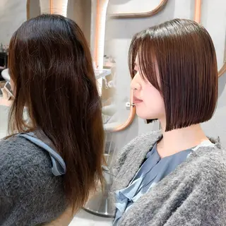 ショート 縮毛矯正/韓国ヘア /レイヤー🎀ミズキのヘアスタイル