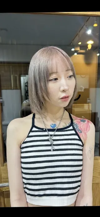 ショート 🌈扱いやすいボブ× ブリーチ🌈TAMEのヘアスタイル