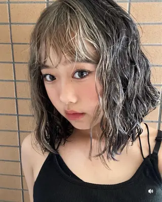 ミディアム パーマ mulum所属・ボブパーマ/ ウルフパーマ原科🪴のヘアスタイル