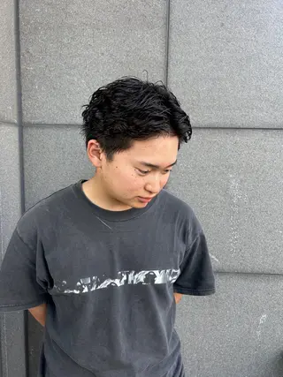 パーマ メンズ 阪田 真奈未のヘアスタイル