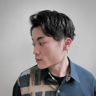 ミディアム パーマ メンズ HIROGINZA ヒロ銀座 青山所属・マツオ リュウホウ🐉のヘアスタイル