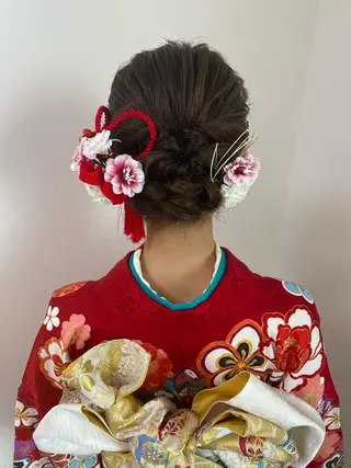 セミロング ヘアアレンジ 松永 梨央のヘアスタイル