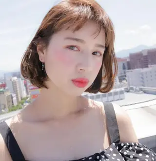 ミディアム カラー ba-boo 熊本のヘアスタイル