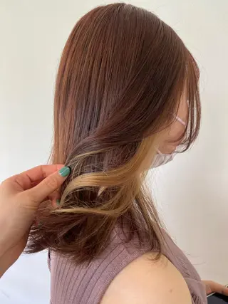 ミディアム カラー the BRIDGE 加藤みのりのヘアスタイル