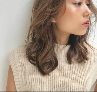 セミロング カラー パーマ ヘアアレンジ シェアサロン salowin所属・✨ブリーチなし透明感 カラー🥇ユースケのヘアスタイル