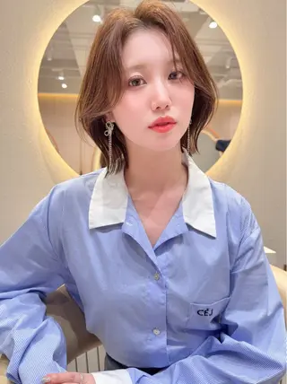 ショート カラー レイヤー✨縮毛矯正 川村利幸のヘアスタイル