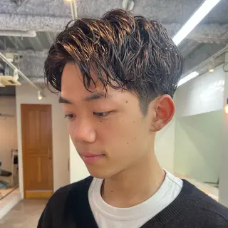 ショート パーマ メンズ SHUNメンズパーマ スパイキーショートのヘアスタイル