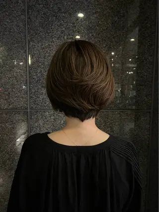 ショート ボブ/ショートボブ/ 岡山駅/別曽遥也のヘアスタイル