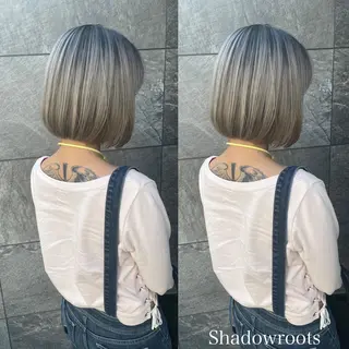 ショート カラー ヒカ/外国人風 デザインカラーのヘアスタイル