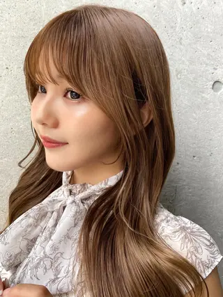ロング カラー SALOWIN原宿AROA店所属・顔まわり神カット✂︎ 齋藤雄大【表参道】のヘアスタイル