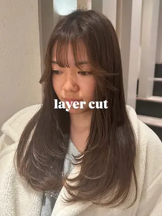 ロング メンズパーマ/レイヤ ーカット岡田遥希のヘアスタイル