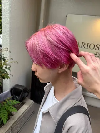 ショート カラー メンズ ✂︎hiroカットと 縮毛矯正とカラー✂︎のヘアスタイル