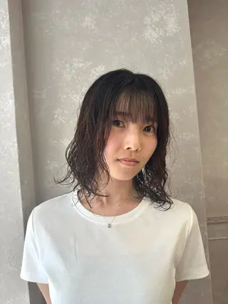 ミディアム パーマ Lino hair design 千葉店【リノヘアデザイン】所属・Lino CHIKARA✂︎のヘアスタイル