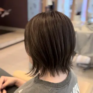 ショート カラー FIGARO Ribute 登美ケ丘店所属・藤井勇太/ 切りっぱなしボブのヘアスタイル