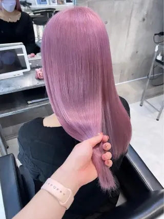 ロング カラー パーマ ヘアアレンジ メンズ キッズ ネイル マツエク・マツパ アイブロウ 🎀韓国スタイル YURINA🎀のヘアスタイル