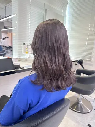 カラー 🍀暗め透け感🍀 赤み消しカラー🍀のヘアスタイル