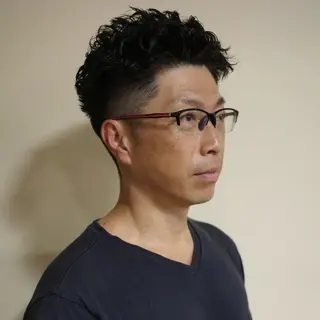 ショート パーマ メンズ boucle所属・浅岡 昭汰のヘアスタイル