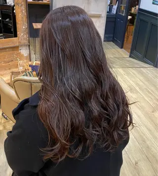 ロング ツヤ感/透明感カラー /蟹江/harunaのヘアスタイル