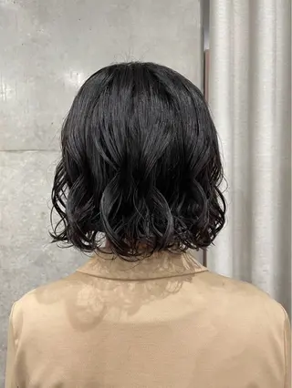 ショート パーマ ボブコテ巻き風 パーマのヘアスタイル