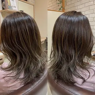 ミディアム カラー 清水 有実子のヘアスタイル