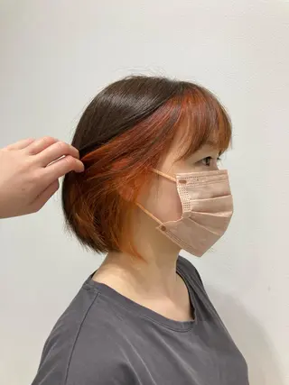 ショート カラー ピンクカラー🎀 米津 美佑のヘアスタイル