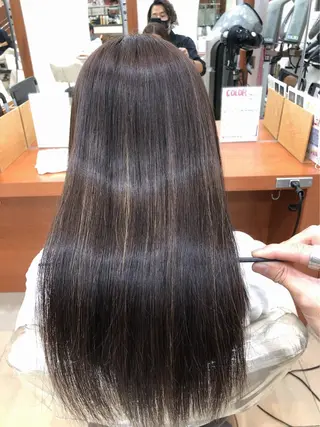 ロング コテ巻き風パーマ/ 髪質改善/河島恭平のヘアスタイル