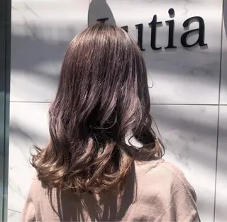 ミディアム カラー ヘアアレンジ HAIR SALON M Fe's所属・透明感カラー/レイヤ ー/小谷野真緒のヘアスタイル