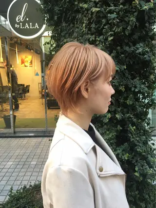 ショート カラー 牧原歩夢/レイヤー /ウルフ/ブリーチのヘアスタイル