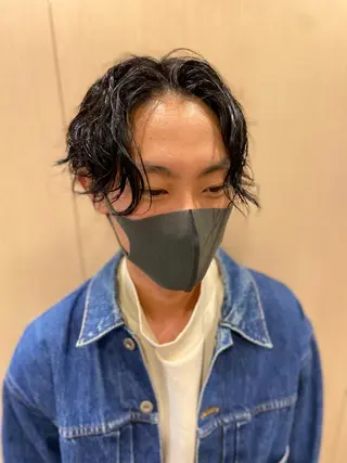 ショート パーマ メンズ 山田 哲平のヘアスタイル