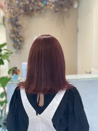 ミディアム カラー ボブ/インナーカラー /眉毛/Miyuのヘアスタイル