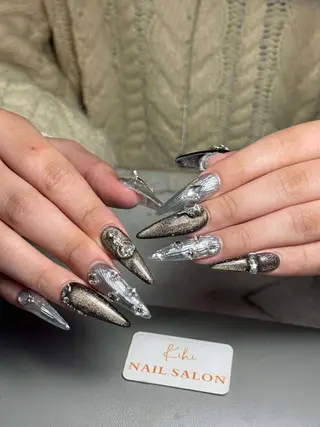 ネイル ユリ🎀長さだし/ パラジェル/持ち込みのネイルデザイン