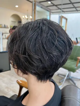 ショート カラー パーマ 新越谷noble店長 松本拓也▶◀*.のヘアスタイル