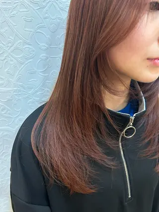 ロング カラー 青栁 穂香のヘアスタイル