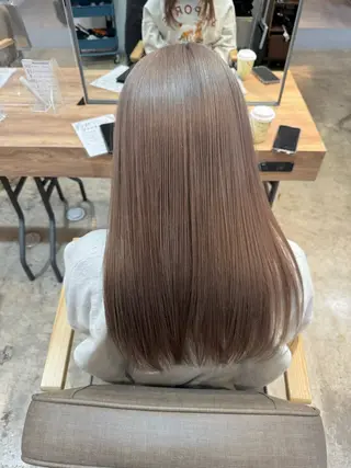 セミロング カラー 聖斗 /ハイトーン/パーマのヘアスタイル