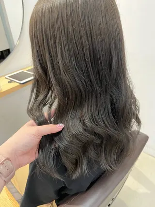 ロング カラー ブリーチなしカラー ダブルカラーエクステのヘアスタイル