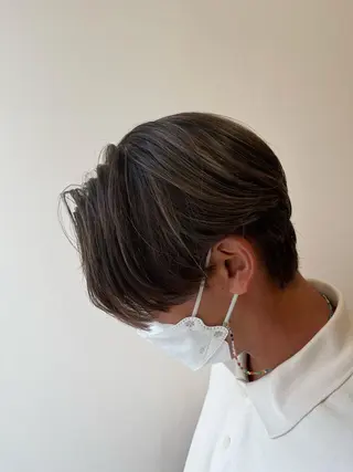 カラー メンズ ボブ🍊暖色カラー 浅草【Bob美容師】のヘアスタイル