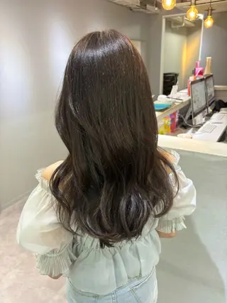 セミロング カラー きよはらちさき🍑 柔らかカラー🌱🫧のヘアスタイル